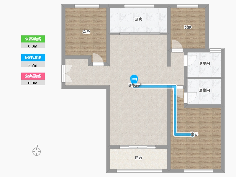 山东省-德州市-牡丹华府-103.30-户型库-动静线