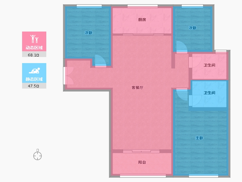 山东省-德州市-牡丹华府-103.30-户型库-动静分区