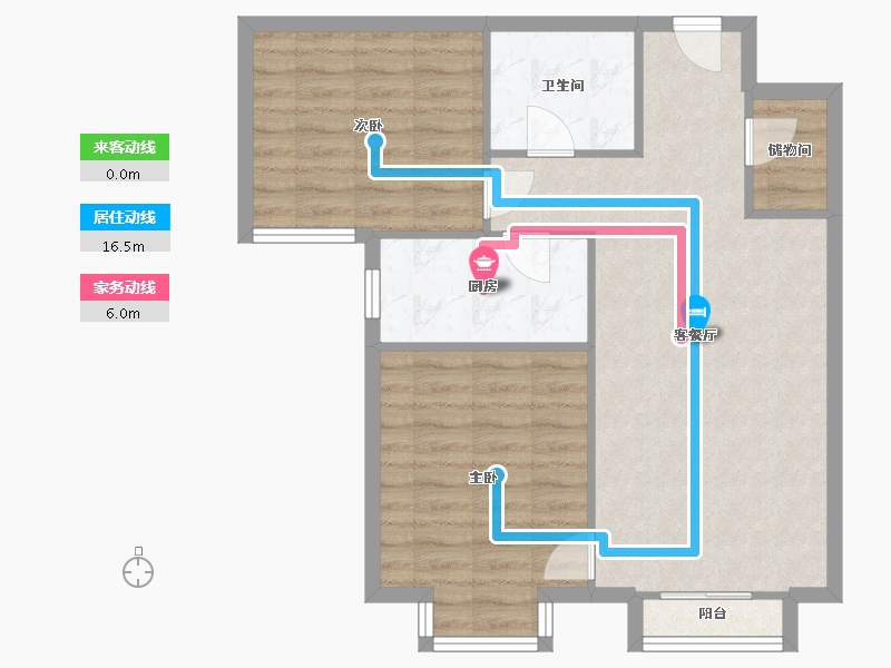 甘肃省-兰州市-天庆·国际新城-68.00-户型库-动静线