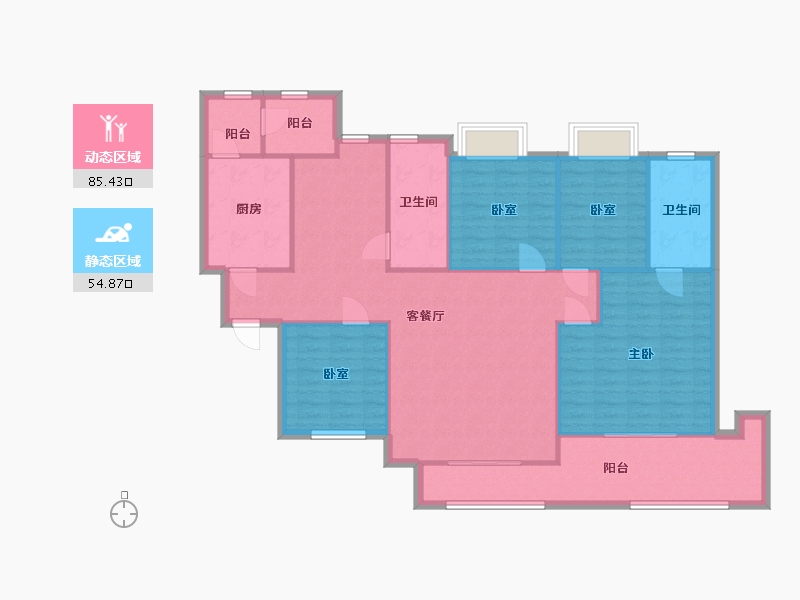 安徽省-合肥市-新华学府春天-122.40-户型库-动静分区