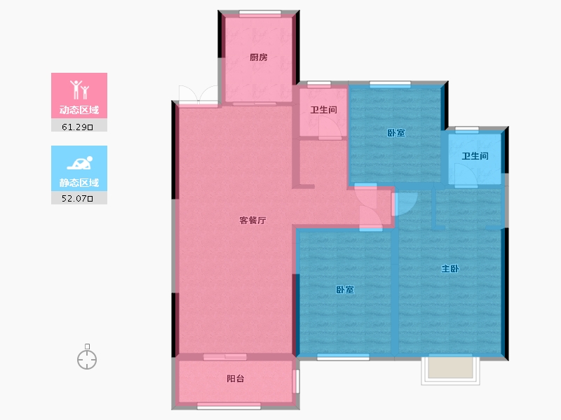 江苏省-盐城市-美麟常青藤-101.60-户型库-动静分区