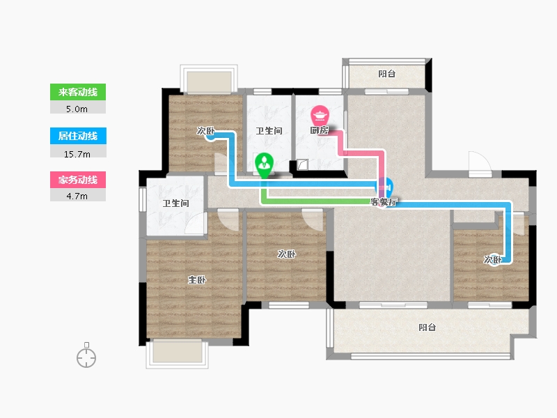 江西省-上饶市-上饶东投南昌城投学仕府-104.80-户型库-动静线