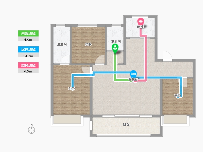 河南省-新乡市-君瑞府-107.58-户型库-动静线