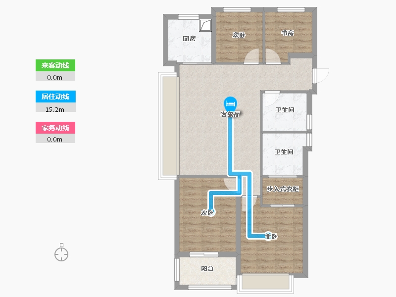 浙江省-杭州市-滨江澄虹府-93.80-户型库-动静线