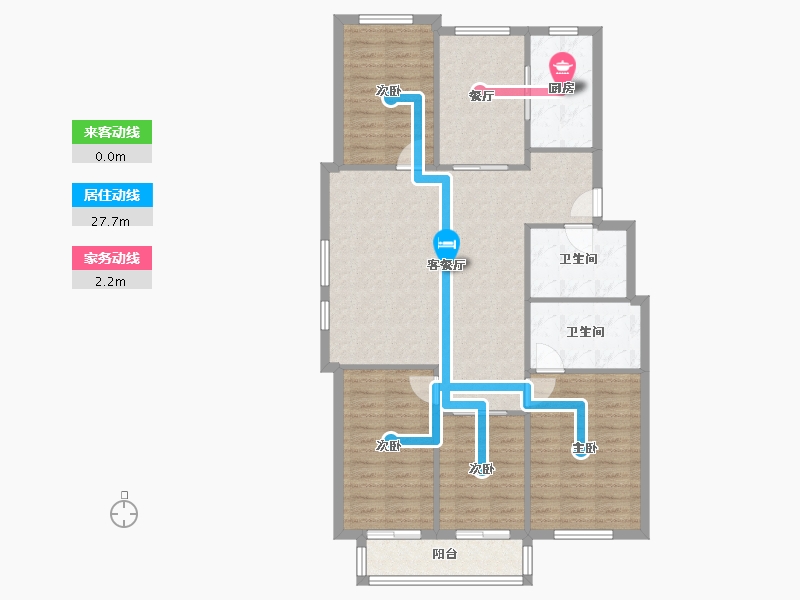 福建省-福州市-鸿裕温泉花园-126.42-户型库-动静线