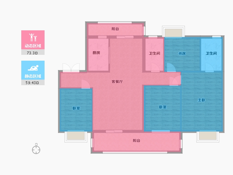 江西省-九江市-龙城壹品小区-120.00-户型库-动静分区