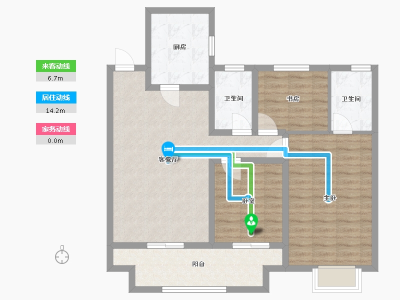 江西省-上饶市-德馨府邸-85.61-户型库-动静线