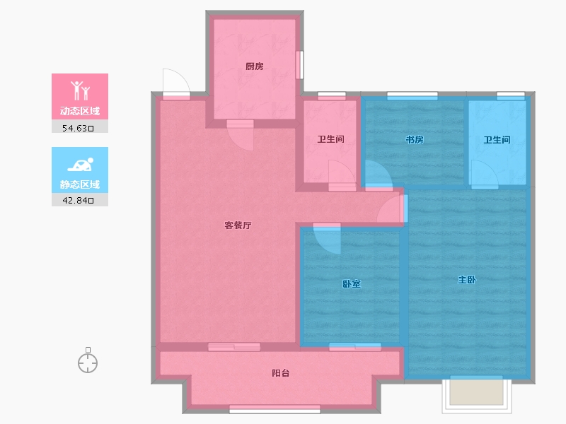 江西省-上饶市-德馨府邸-85.61-户型库-动静分区