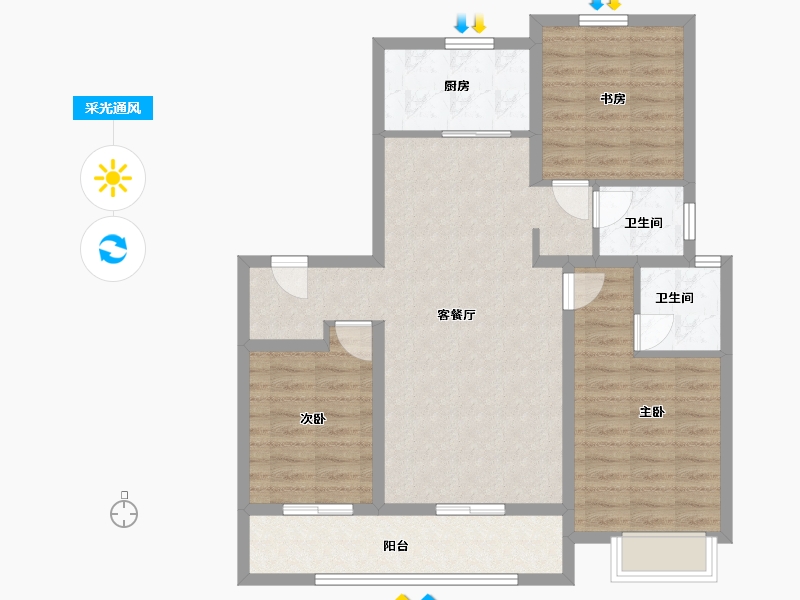 河北省-石家庄市-城发投·云澜悦府（华药北项目)-90.20-户型库-采光通风