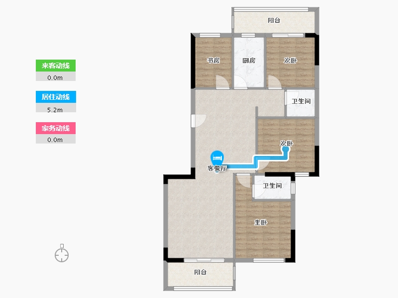 福建省-福州市-瑞岳华庭-102.00-户型库-动静线