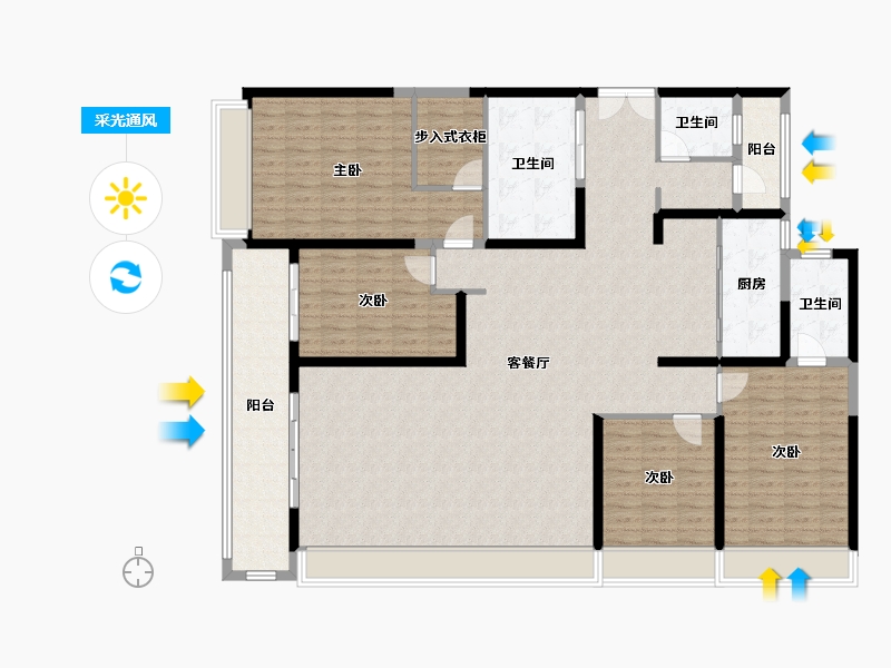 四川省-成都市-江安礼岸-179.11-户型库-采光通风