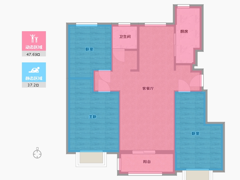 山东省-临沂市-优诗美地-78.42-户型库-动静分区