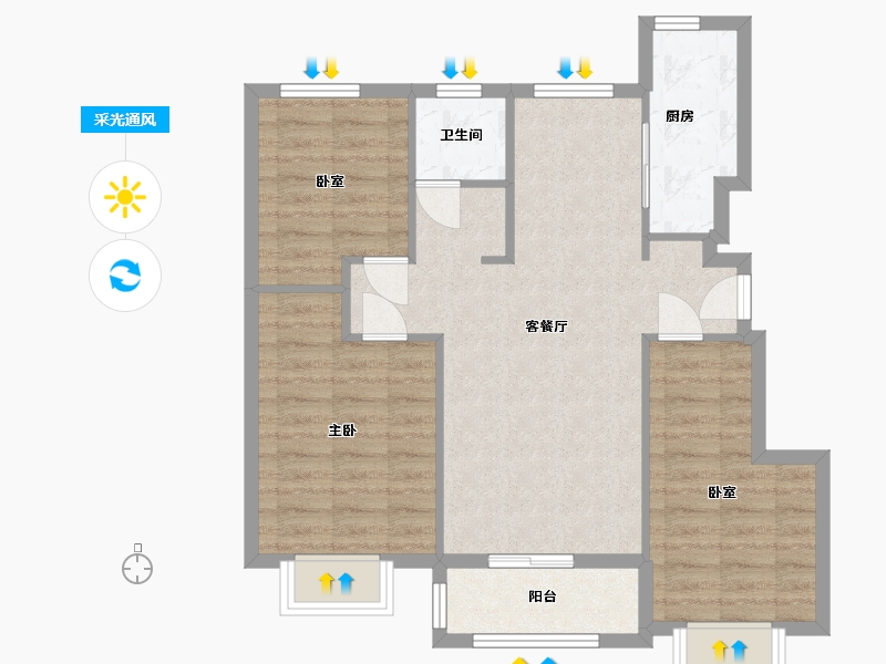 山东省-临沂市-优诗美地-78.42-户型库-采光通风