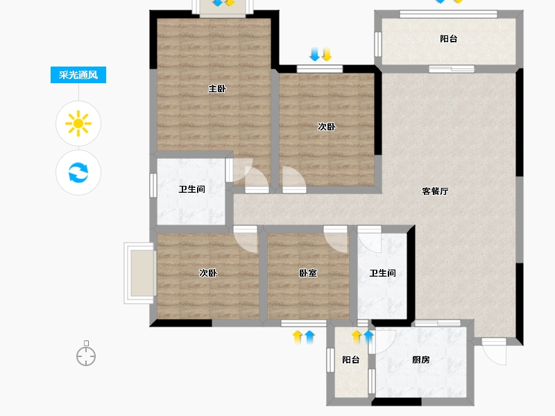 贵州省-毕节市-黔顺家园-112.26-户型库-采光通风