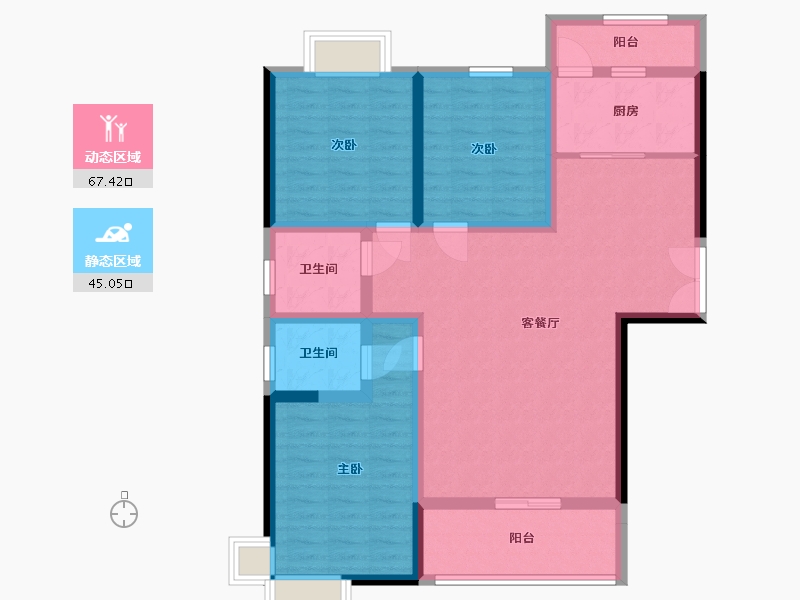 陕西省-汉中市-城市更新·铂悦-100.00-户型库-动静分区