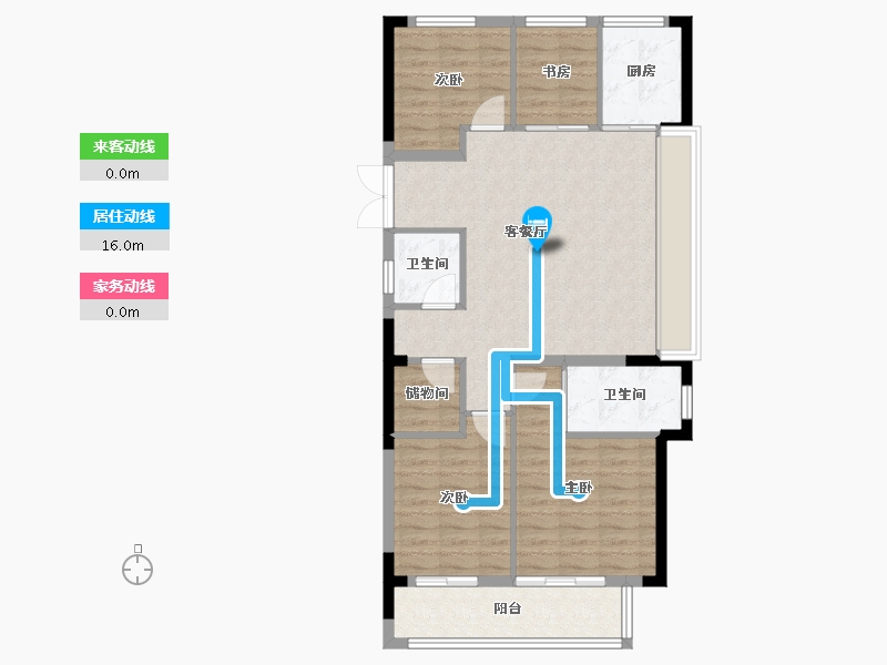 浙江省-绍兴市-振东颐居-89.05-户型库-动静线