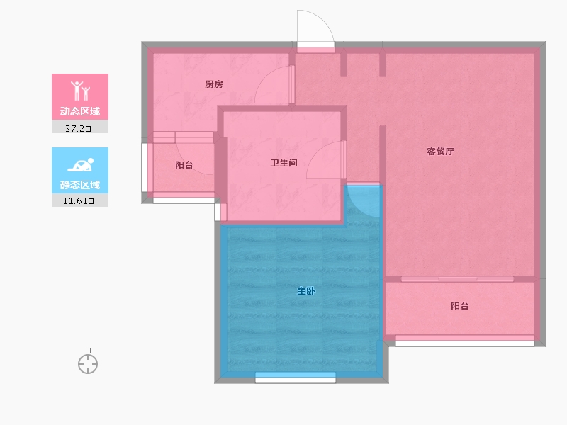 上海-上海市-世博家园十二街坊-51.21-户型库-动静分区