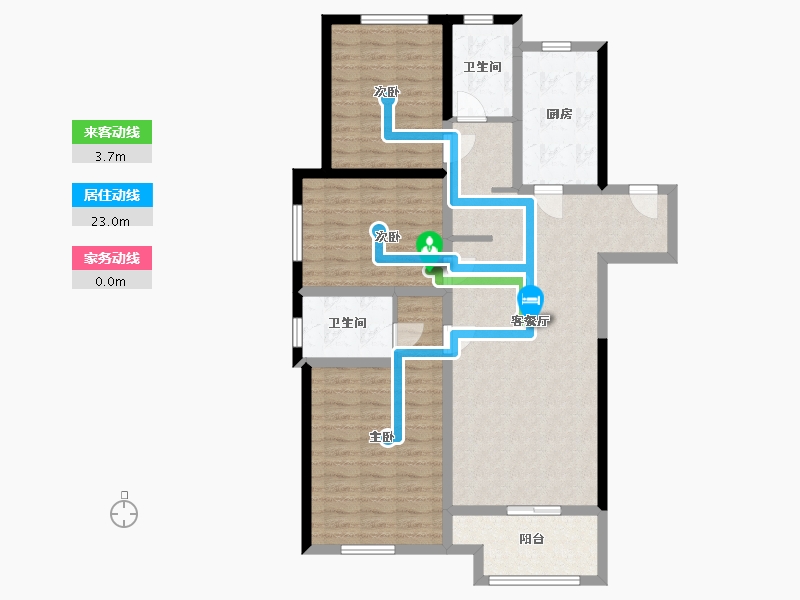 陕西省-咸阳市-桂语江南二期-101.00-户型库-动静线