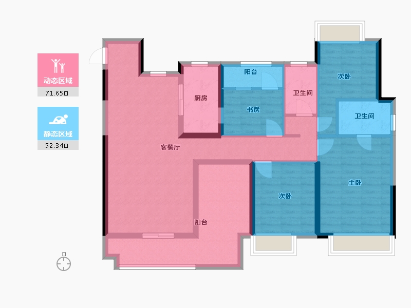 湖南省-长沙市-领航学府-110.32-户型库-动静分区