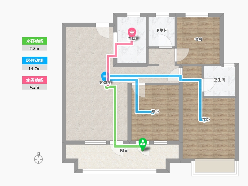 山东省-枣庄市-秀地文昌嘉苑·璟苑-88.00-户型库-动静线