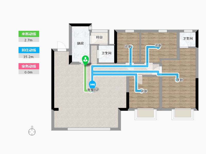 四川省-眉山市-凤鸣朝阳一期-91.66-户型库-动静线