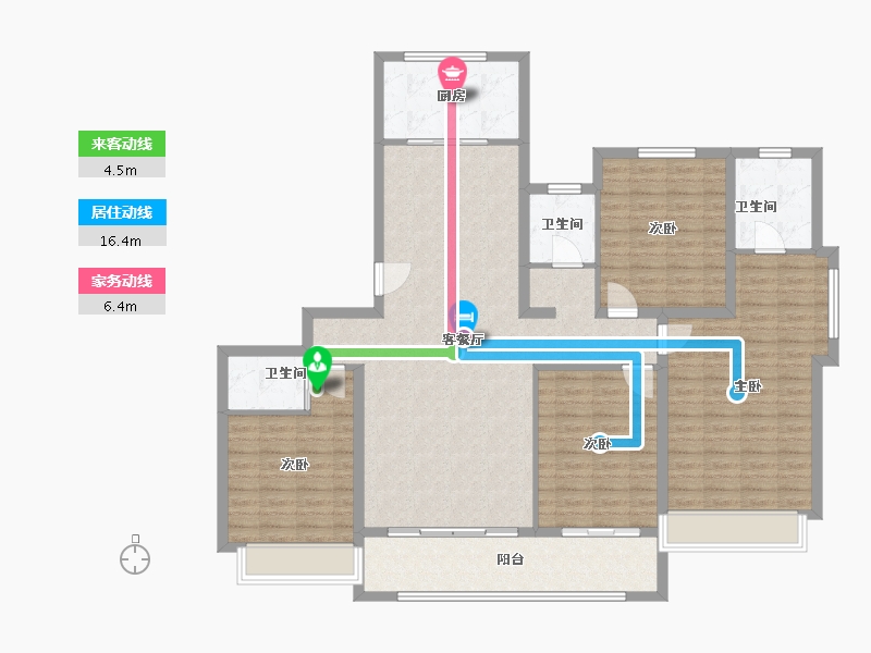 山西省-晋城市-丹河蓝湾-139.43-户型库-动静线