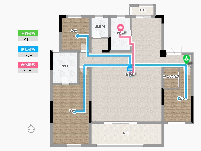 湖北省-恩施土家族苗族自治州-青云天序-137.00-户型库-动静线