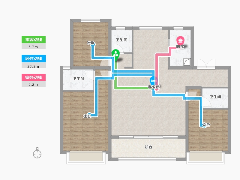 河北省-石家庄市-城发投·云澜悦府（华药北项目)-119.05-户型库-动静线