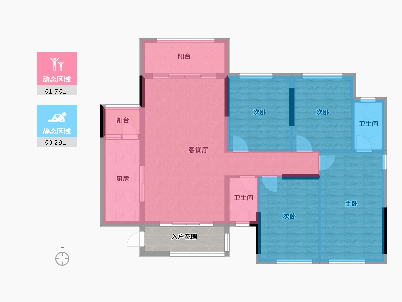 广西壮族自治区-桂林市-花语倾城-105.60-户型库-动静分区