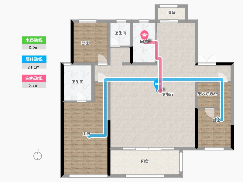 湖北省-恩施土家族苗族自治州-青云天序-144.01-户型库-动静线