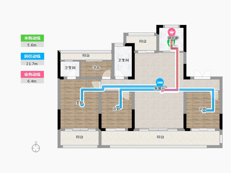 河南省-周口市-羲皇·壹号院-114.41-户型库-动静线