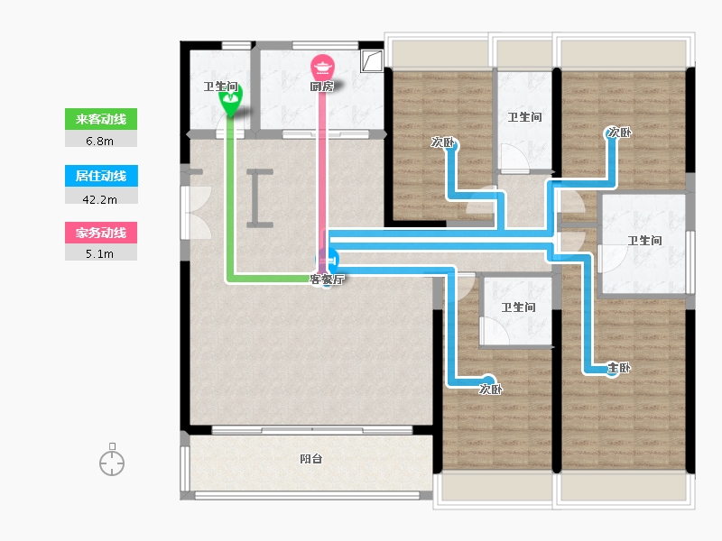 四川省-成都市-江安礼岸-149.73-户型库-动静线