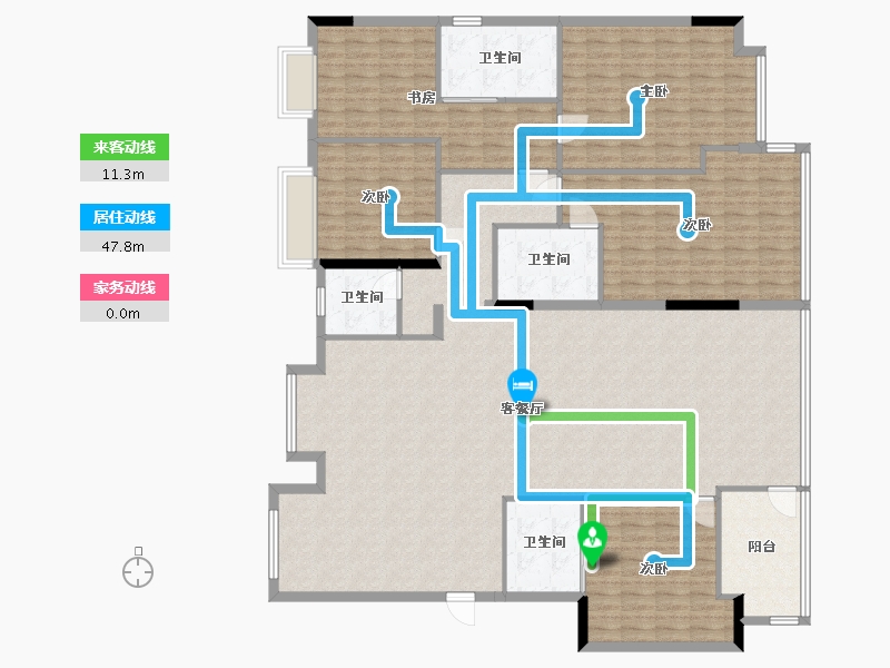 福建省-宁德市-大东海翡翠湖-160.00-户型库-动静线