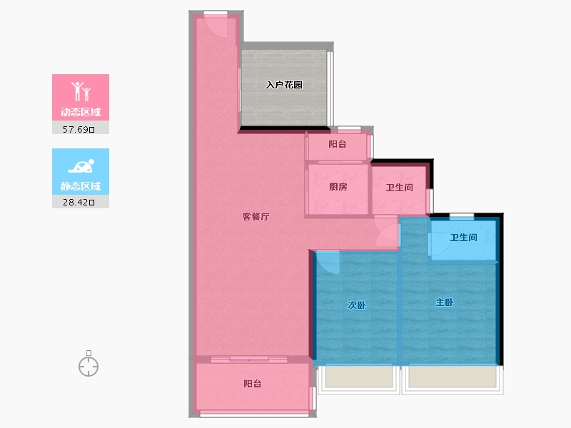 广东省-湛江市-阅海华府-85.37-户型库-动静分区