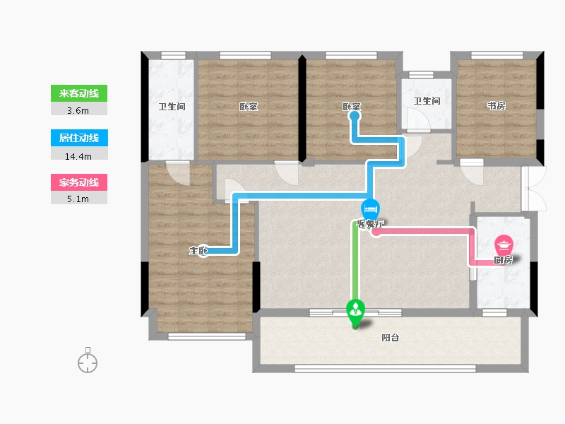 四川省-成都市-嘉禾华府-111.79-户型库-动静线