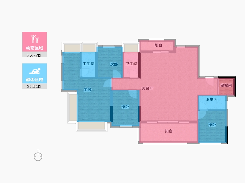 广东省-广州市-国贸云上-114.00-户型库-动静分区