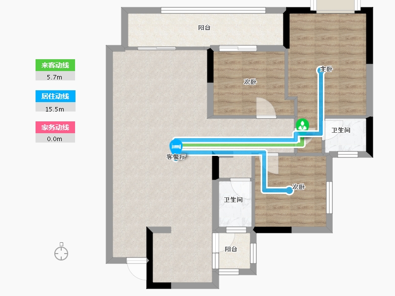 四川省-眉山市-凤鸣朝阳一期-84.18-户型库-动静线