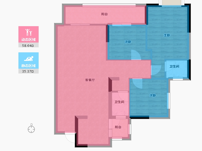 四川省-眉山市-凤鸣朝阳一期-84.18-户型库-动静分区