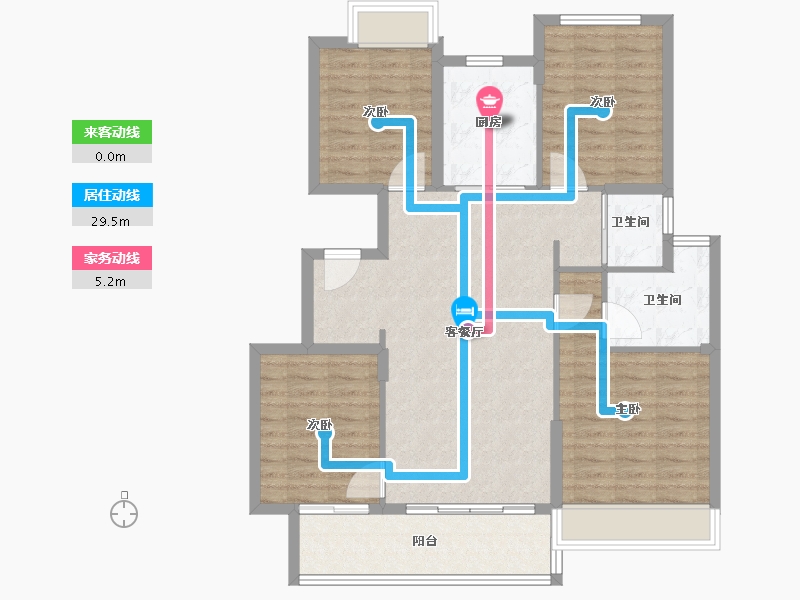 江苏省-徐州市-恒华天玺-100.00-户型库-动静线