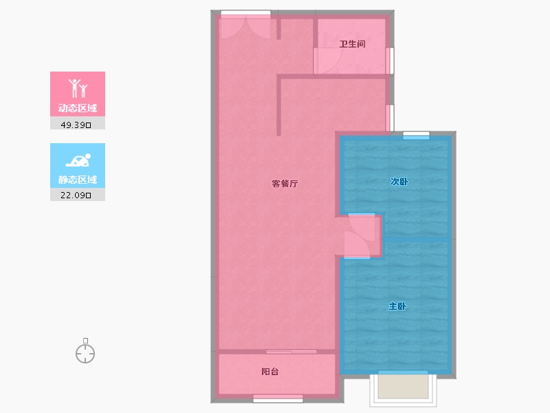 山西省-大同市-上华琚壹号院-64.27-户型库-动静分区