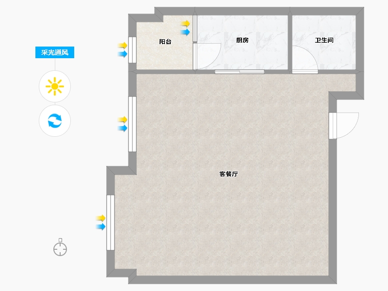 四川省-成都市-棠湖·泊林城五期-58.33-户型库-采光通风