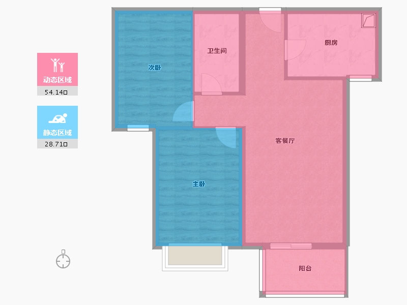 河北省-保定市-长城家园-74.80-户型库-动静分区