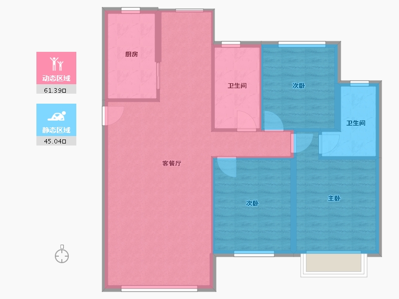 山东省-烟台市-富邦逅海小镇-97.00-户型库-动静分区