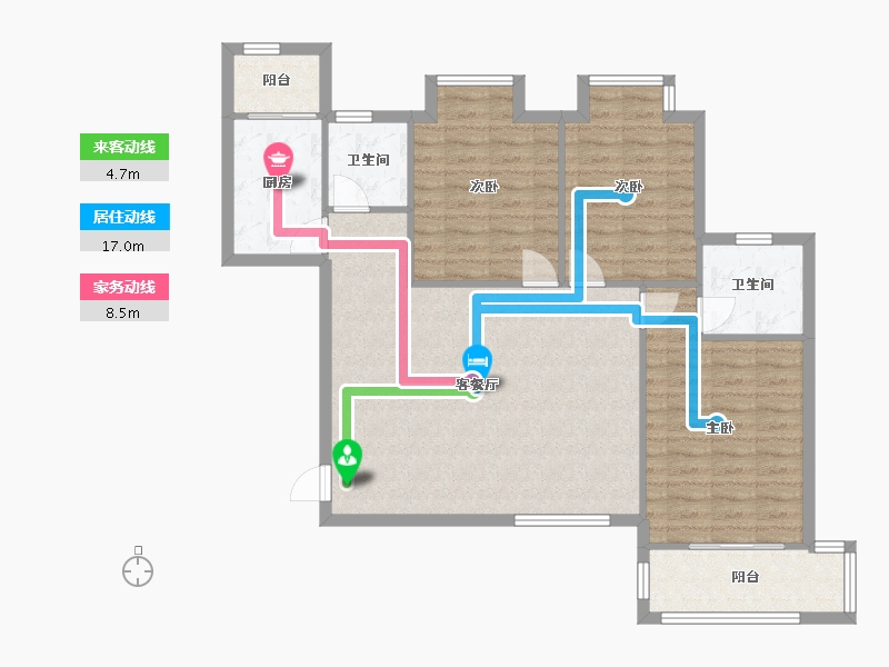 陕西省-西安市-水半湾-99.06-户型库-动静线