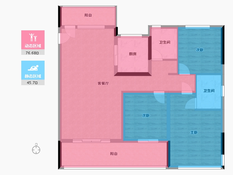 河南省-信阳市-西湖映画-110.00-户型库-动静分区