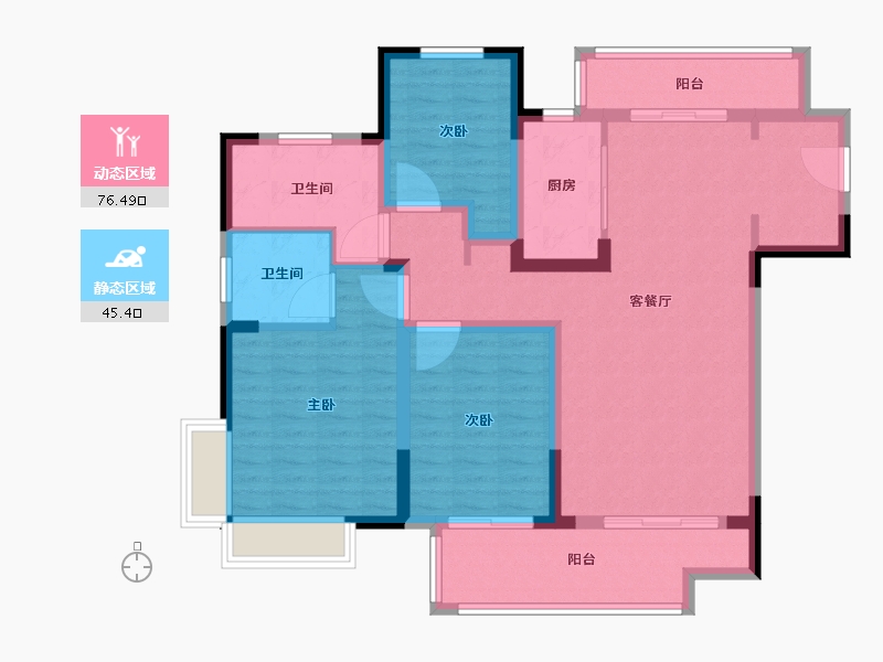 江西省-宜春市-昌盛樾园-108.80-户型库-动静分区