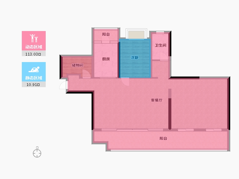 广西壮族自治区-桂林市-万达光屿湖-111.00-户型库-动静分区