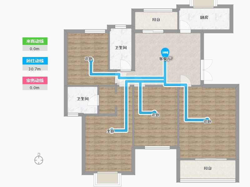 上海-上海市-金阳怡景-118.25-户型库-动静线