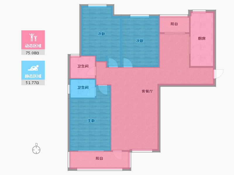 河南省-郑州市-天一建苑小区-118.92-户型库-动静分区