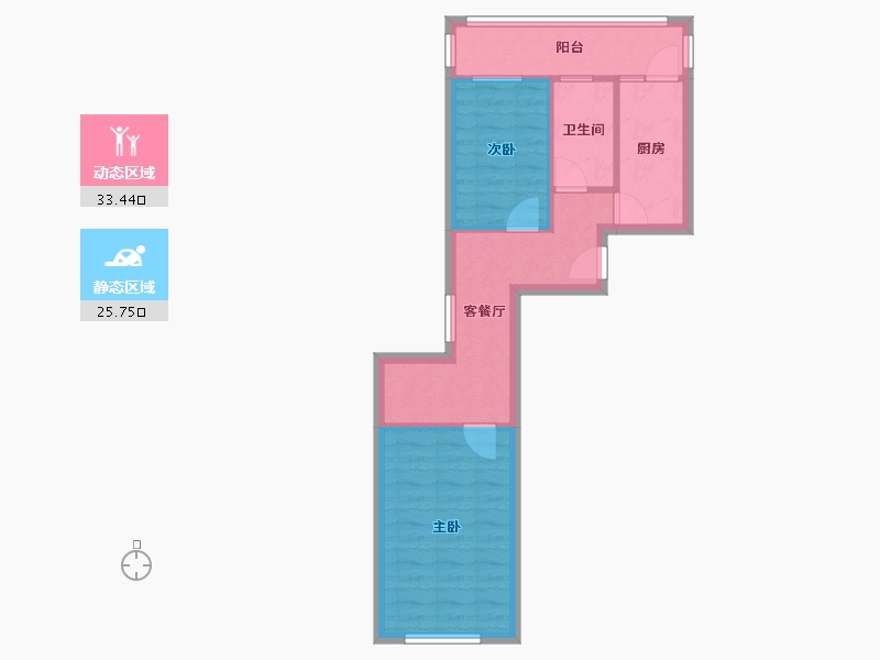 天津-天津市-秋星里-52.42-户型库-动静分区